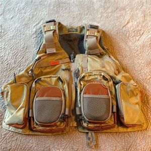 Fishpond Tan and Brown Mesh Fishing Vest